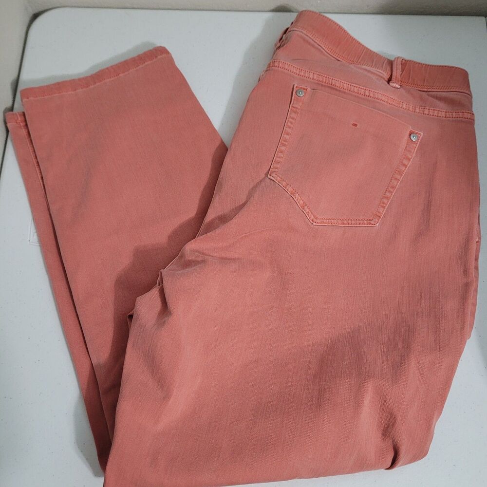 J. Jill Denim size 20 Slim Ankle High rise crops elastic waist pockets distress
